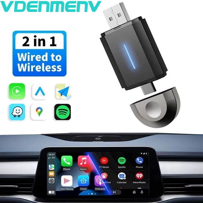 PL6 Wireless Carplay Android อะแดปเตอร์อัตโนมัติสําหรับโรงงานแบบมีสาย Carplay Car to Wireless สําหรั