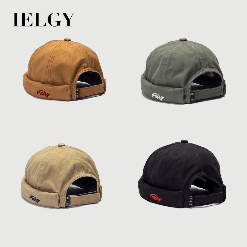 IELGY Cotton Four Seasons Mens Street Hip Hop Hat Brimless