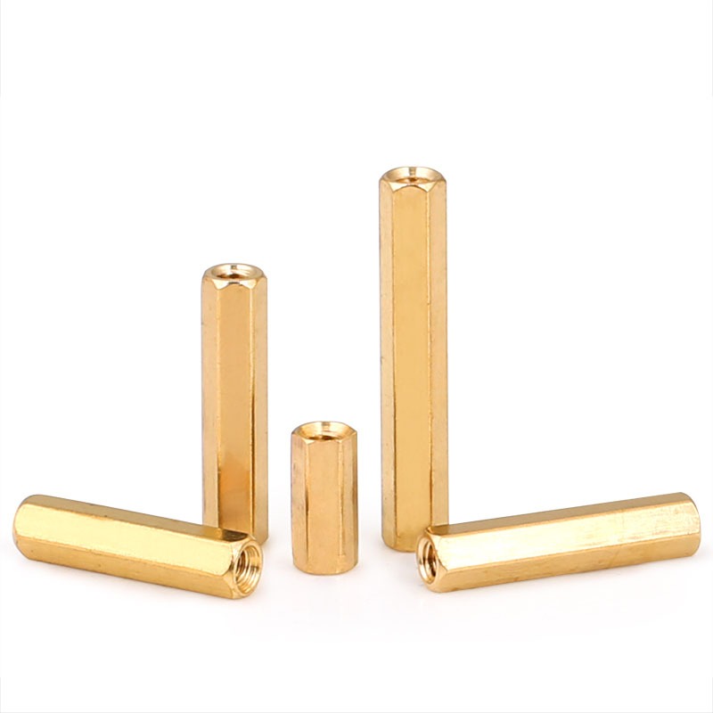 M2 M2.5 M3 M4 Hex หญิงหญิงทองเหลือง Standoff Spacer หกเหลี่ยม Stud Spacer Hollow Pillars