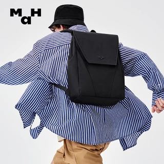 MaH 1912 กระเป๋าเป้สะพายหลัง สีพื้น ขนาด 14 นิ้ว 15 นิ้ว