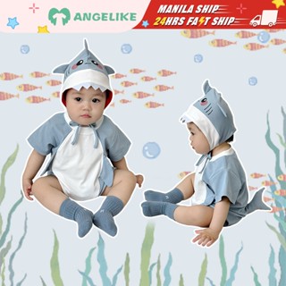 บอดี้เซตแขนสั้นสำหรับเด็ก แบบฉลาม จากเกาหลี เหมาะสมในฤดูร้อน…