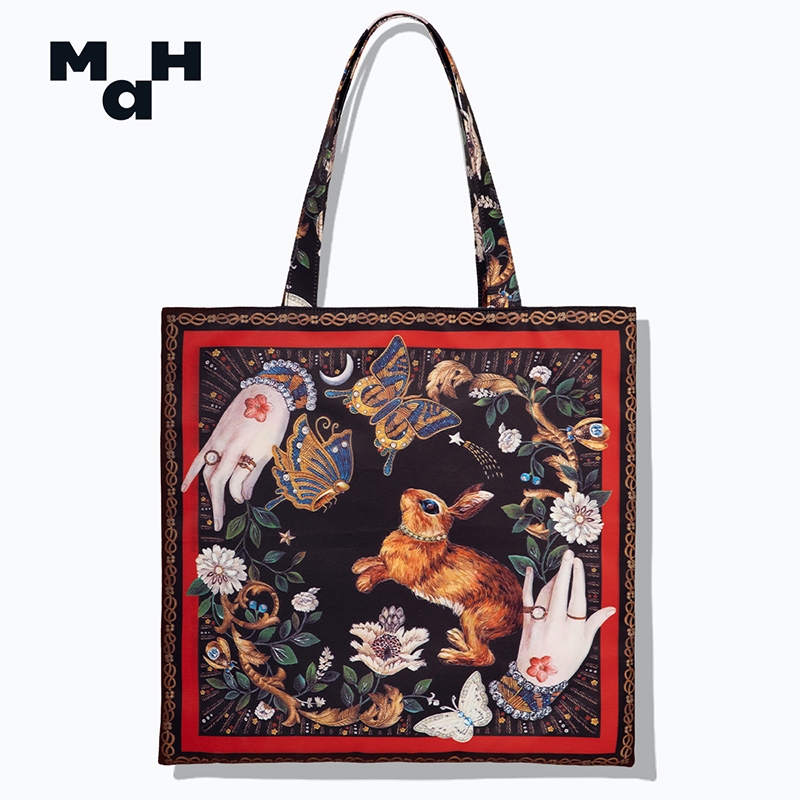 MAH กระเป๋าสะพายไหล่ ทรงโท้ท ขนาดใหญ่ จุของได้เยอะ แฟชั่นสําหรับนักเรียน และวัยรุ่น