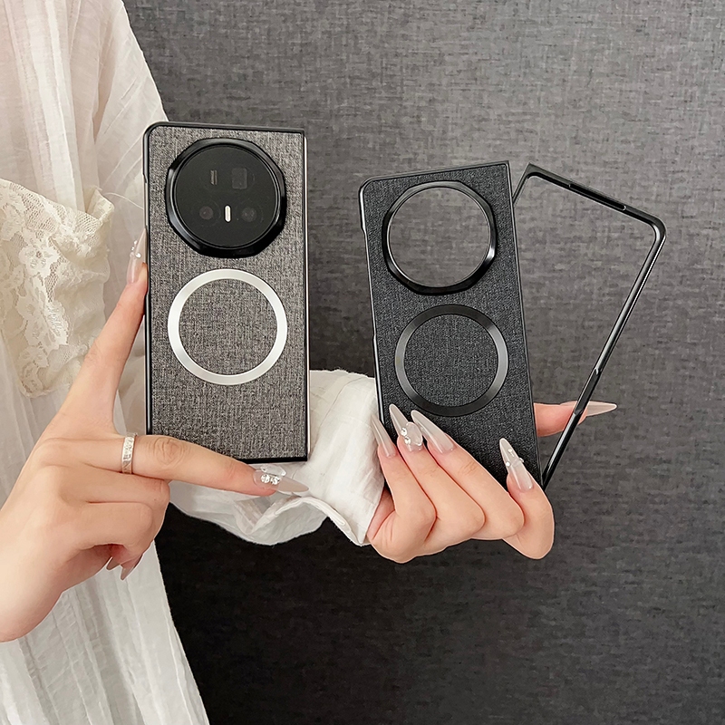 MagicV5 Casing Case For Honor Magic V5 Magic V3 Magnetic Cloth Pattern กันกระแทก Hard Mobile Phone C