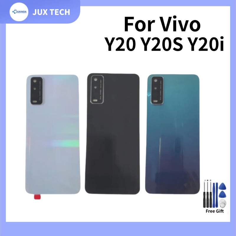 สําหรับ Vivo Y20 Y20S Y20i ฝาครอบแบตเตอรี่ฝาหลังด้านหลังประตูด้านหลังฝาครอบกรณี