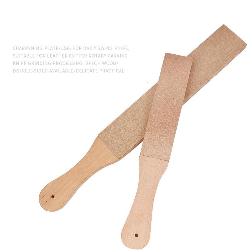 เครื่องเหลามีด 1 ชิ้น 2 ด้าน แผ่นลับคมหนัง Honing Strop Compound Grinding Hand Tools