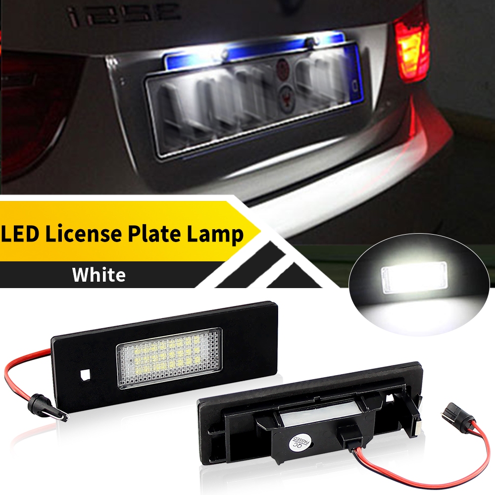 2PCS สีขาว LED รถจํานวนป้ายทะเบียนสีขาวสําหรับ สําหรับ BMW F20 5D Hatchback 2012-2011 E63 2D Coupe 2