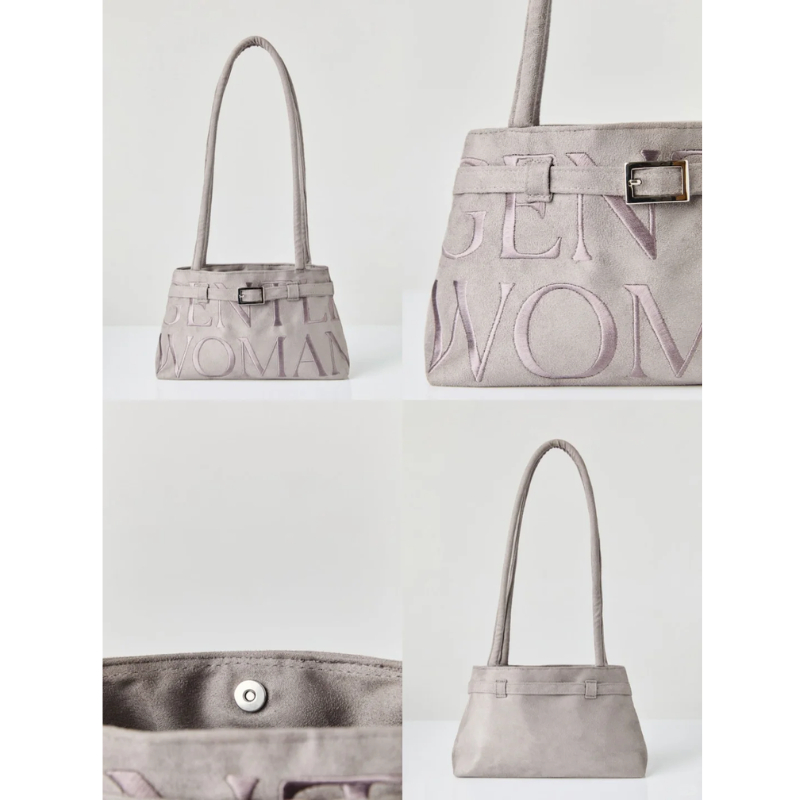 GENTLEWOMAN SUEDE BALLERINA BAG แท้ gentlewoman กระเป๋า ขายดีเหมือนเทน้ำเทท่า กระเป๋าสะพายไหล่ ราคา ถูกที่สุด ดีลบีเคเค แกลเลอรีภาพที่ 6