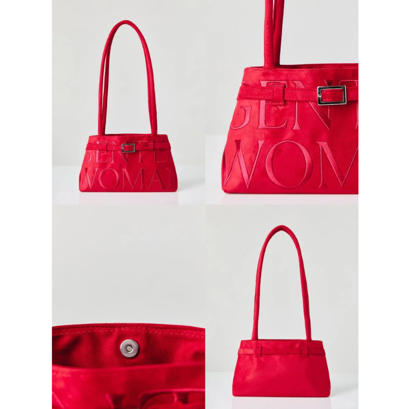 GENTLEWOMAN SUEDE BALLERINA BAG แท้ gentlewoman กระเป๋า ขายดีเหมือนเทน้ำเทท่า กระเป๋าสะพายไหล่ ราคา ถูกที่สุด ดีลบีเคเค แกลเลอรีภาพที่ 5