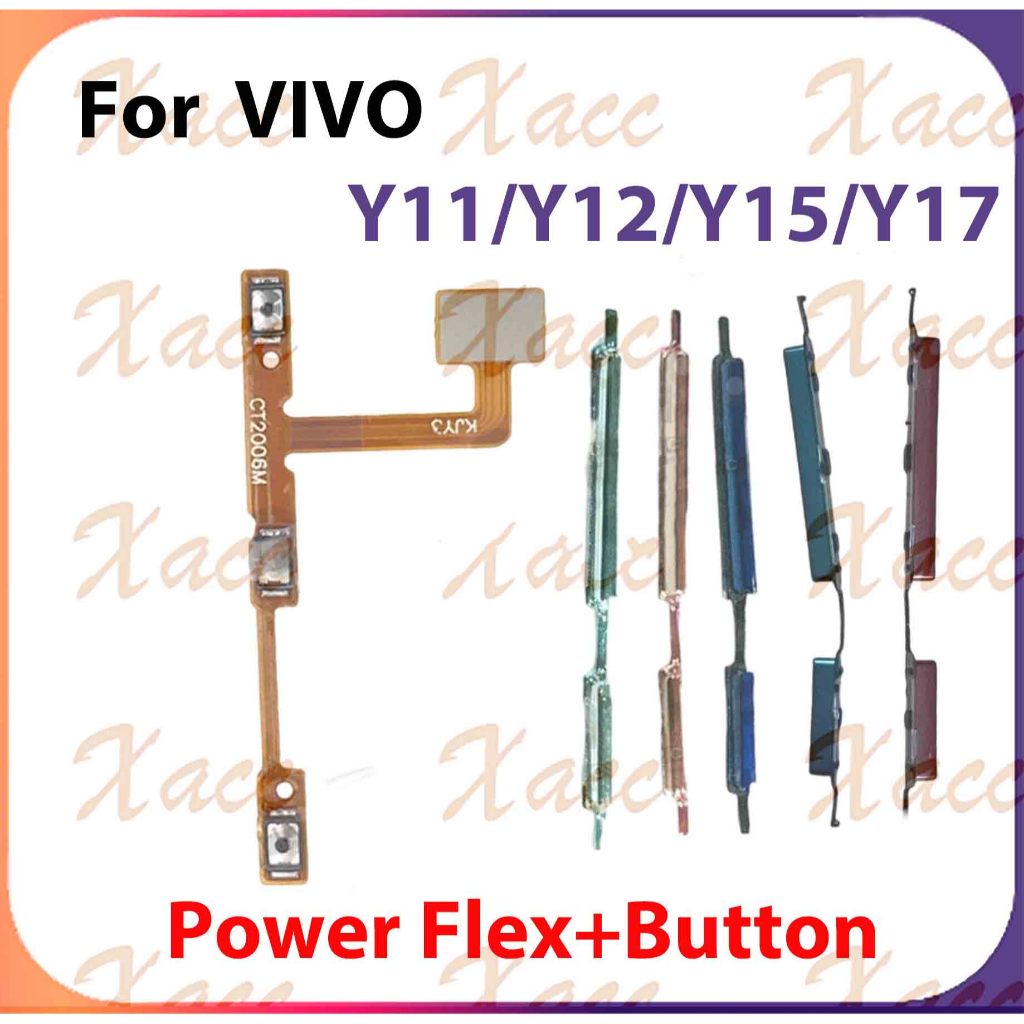 สําหรับ VIVO Y11/Y12/Y15/Y17 ปุ่มปรับระดับเสียงริบบิ้น Flex Cable พร้อมอะไหล่ซ่อมเอาต์พุตกุญแจด้านข้าง