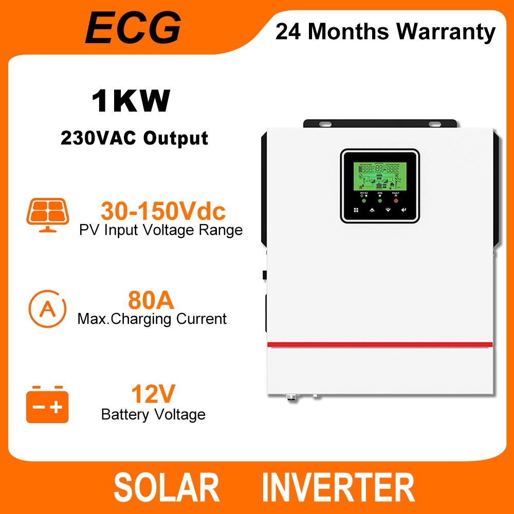 Y-Solar 1KW MPPT ไฮบริดอินเวอร์เตอร์ 230VAC สร้างขึ้นใน 80A ควบคุมพลังงานแสงอาทิตย์ 50Hz / 60Hz อัตโ