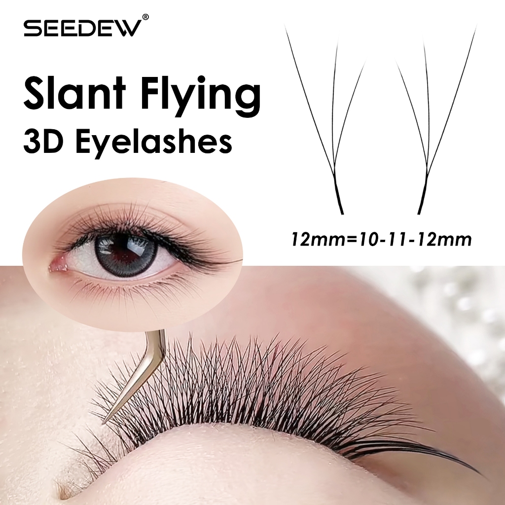 SEEDEW Flying 3D/4D ขนตาปลอม foxy eye Premade Volume ขนตาปลอม Fox Handmade ธรรมชาติขนตานุ่ม