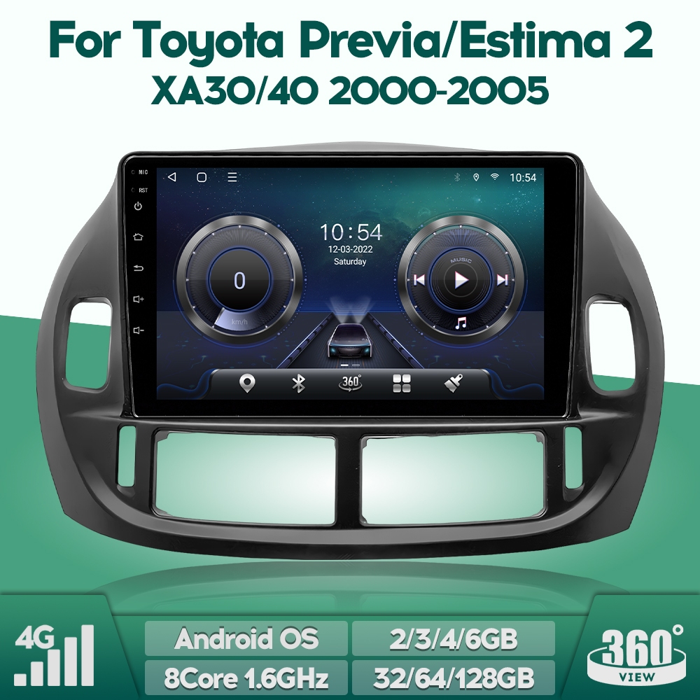 WeBetter TopNavi 10 นิ้ว 8Core IPS Full Touch Android รถวิทยุเครื่องเล่นสําหรับToyota Previa Estima 