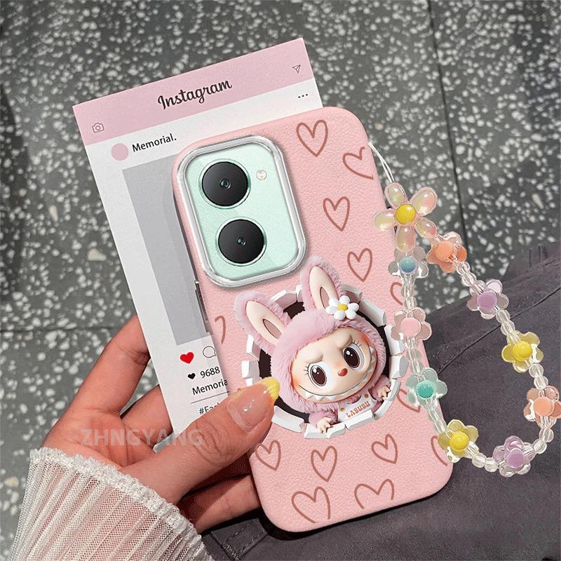สําหรับ vivo Y36 4G Y36 5G Y27 5G Y03 Y27 4G ผิว-รู้สึกหนังกันกระแทก TPU เคสโทรศัพท์ความงามการ์ตูนตุ