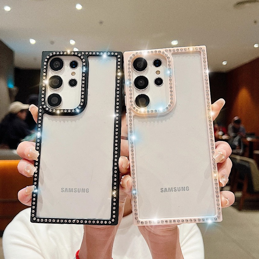 โปร่งใส Glitter เคส Samsung S24Ultra s25ultra S24FE S23Ultra A15 A36 หรูหรา case A56 5g กันกระแทก A06 A16 4G 5G Luxurylแฟลชเพชรโปร่งใส ผู้หญิง