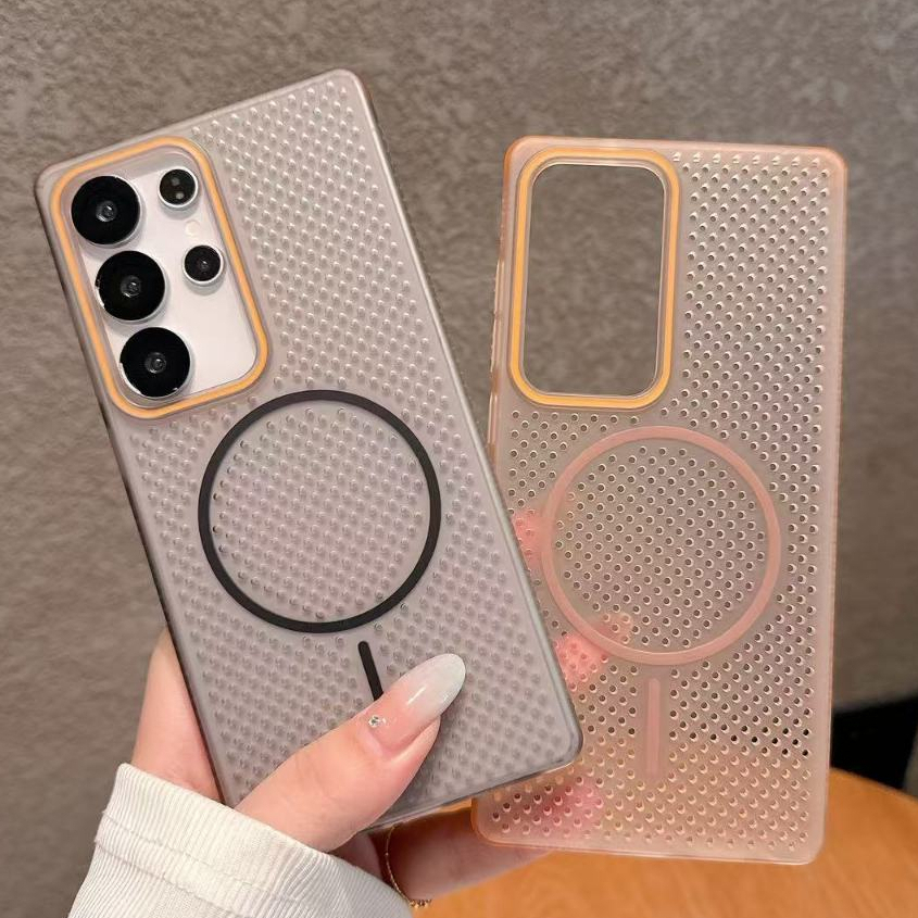 Cooling Magnetism Case For Samsung S25Ultra S25Plus S24Ultra S24Plus S25 S24 Honeycomb การกระจายความร้อน Two-Tone Designmagnetism ชาร์จ ราคา ถูกที่สุด ดีลบีเคเค แกลเลอรีภาพที่ 3