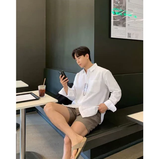 BS |shirt 🚚ขายดี🚚เสื้อเชิ้ตผู้ชาย เสื้อเชิ้ตแขนยาว ผ้าฝ้าย และผ้าลินิน ระบายอากาศดี สีพื้น ใส่สบาย แฟชั่นฤดูร้อน