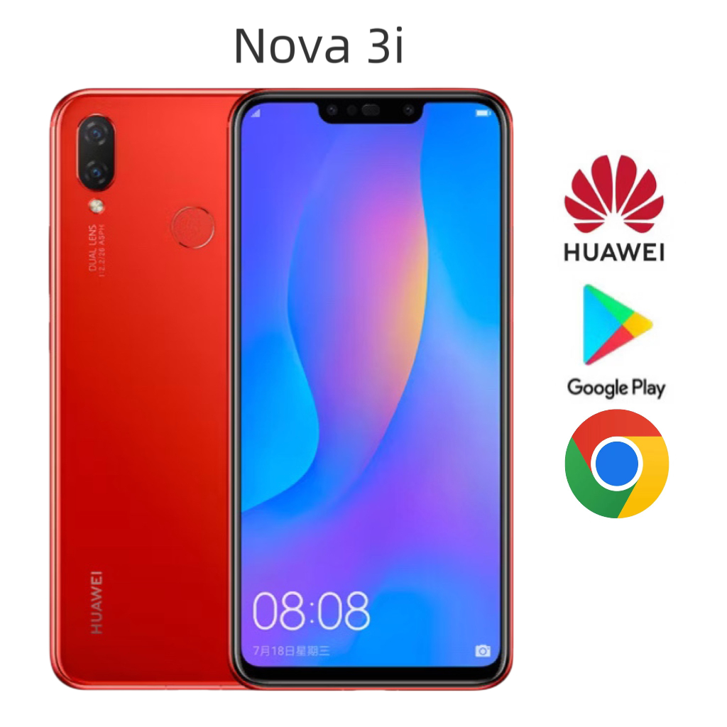 Original Huawei nova 3i 6+64/128G ใบหน้าลายนิ้วมือ NFC16.0PM 3340mAh มือสอง 90% ใหม่