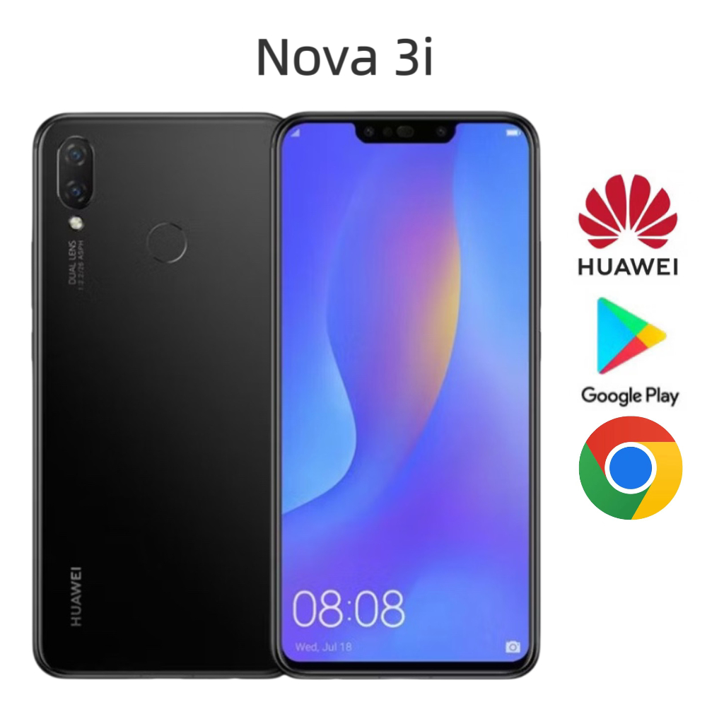 ต้นฉบับมือสอง Huawei Nova 3i 6+64/128G 6.3 นิ้ว 16.0 PM3340mAh ใหม่ 90%