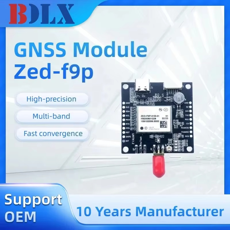 ZED-F9P RTK ความแม่นยําสูง GNSS GPS โมดูล USB Multi-Band Fast RTK Fix ZED-F9P-01B-01 สําหรับ DR พร้อ