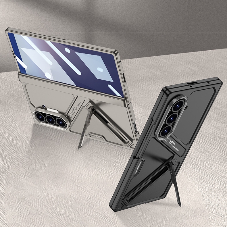 สําหรับ Samsung Galaxy Z พับ 7 พับ 8 เคสบานพับฟิล์มนิรภัยพร้อมขายึด