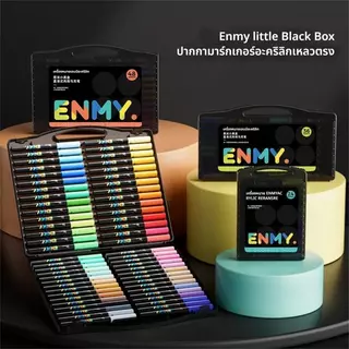ENMY ปากกาอะคริลิก หยดน้ำตรง กล่องดำ 24/36/48/60/80 สี ปลายนุ่ม วาดหลายพื้นผิว สีสดใส เหมาะเป็นของขวัญ