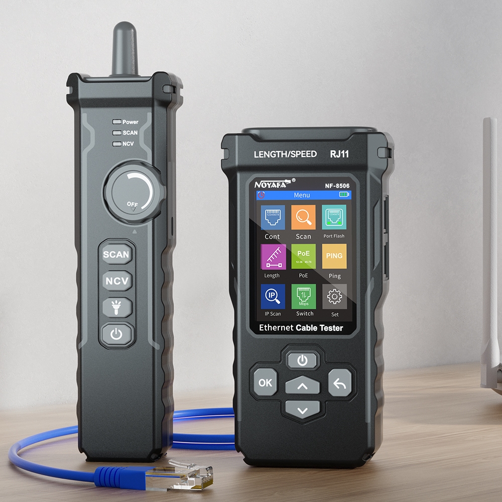 Noyafa NF-8506 เครื่องทดสอบสายเครือข่ายมัลติฟังก์ชั่น รองรับPING/สแกนIP/วัดความเร็วพอร์ต