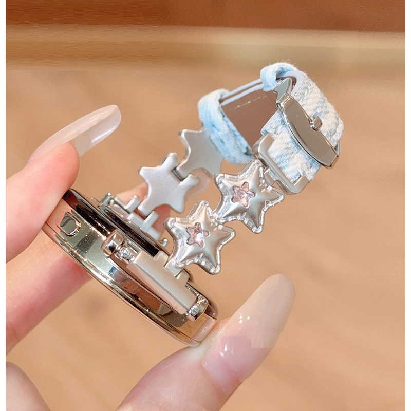 Star Denim Watch Strap For Huawei watch GT 5 สาย huawei watch gt 5 pro / Huawei GT5 Pro สาย GT2/GT3/ huawei GT4 สาย Redmi watch 5 Lite / Redmi watch 5 Active สาย Galaxy watch 7 Strap / Garmin lily 2 active สาย GTS4 mini ,GTS3,GTS2, Amazfit Bip 6 Strap ราคา ถูกที่สุด ดีลบีเคเค แกลเลอรีภาพที่ 6