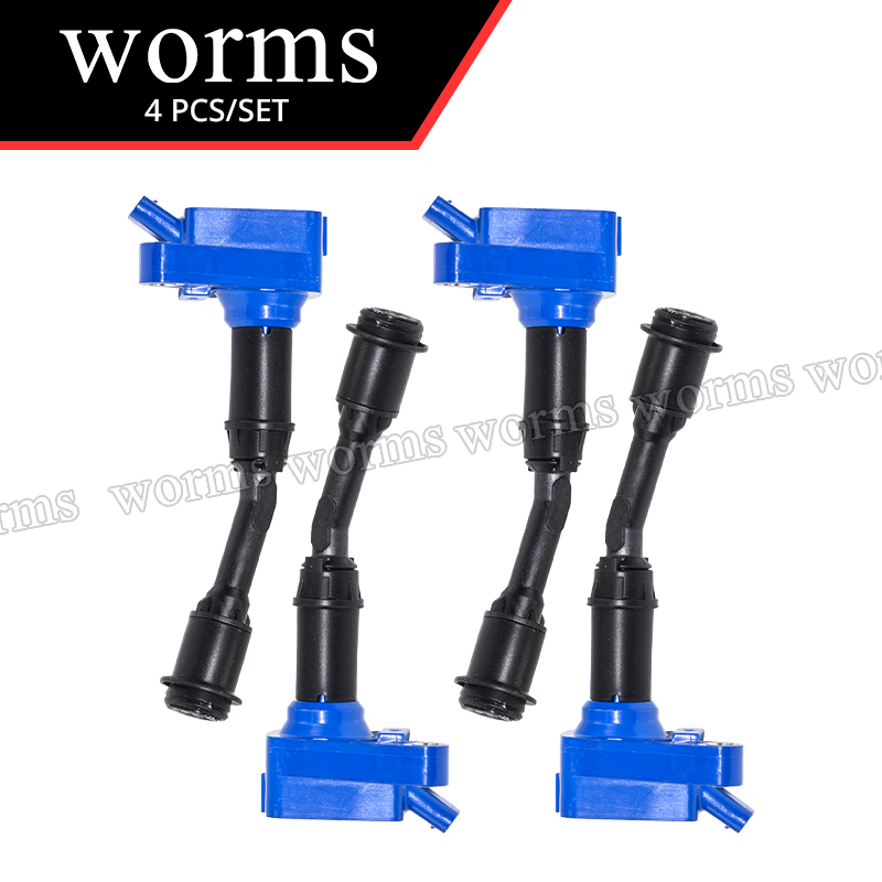 Worms Racing คอยล์จุดระเบิดประสิทธิภาพสูง 4 ชิ้นสําหรับ Ford Focus LZ Escape ZG Kuga 1.5L Turbo Ecob