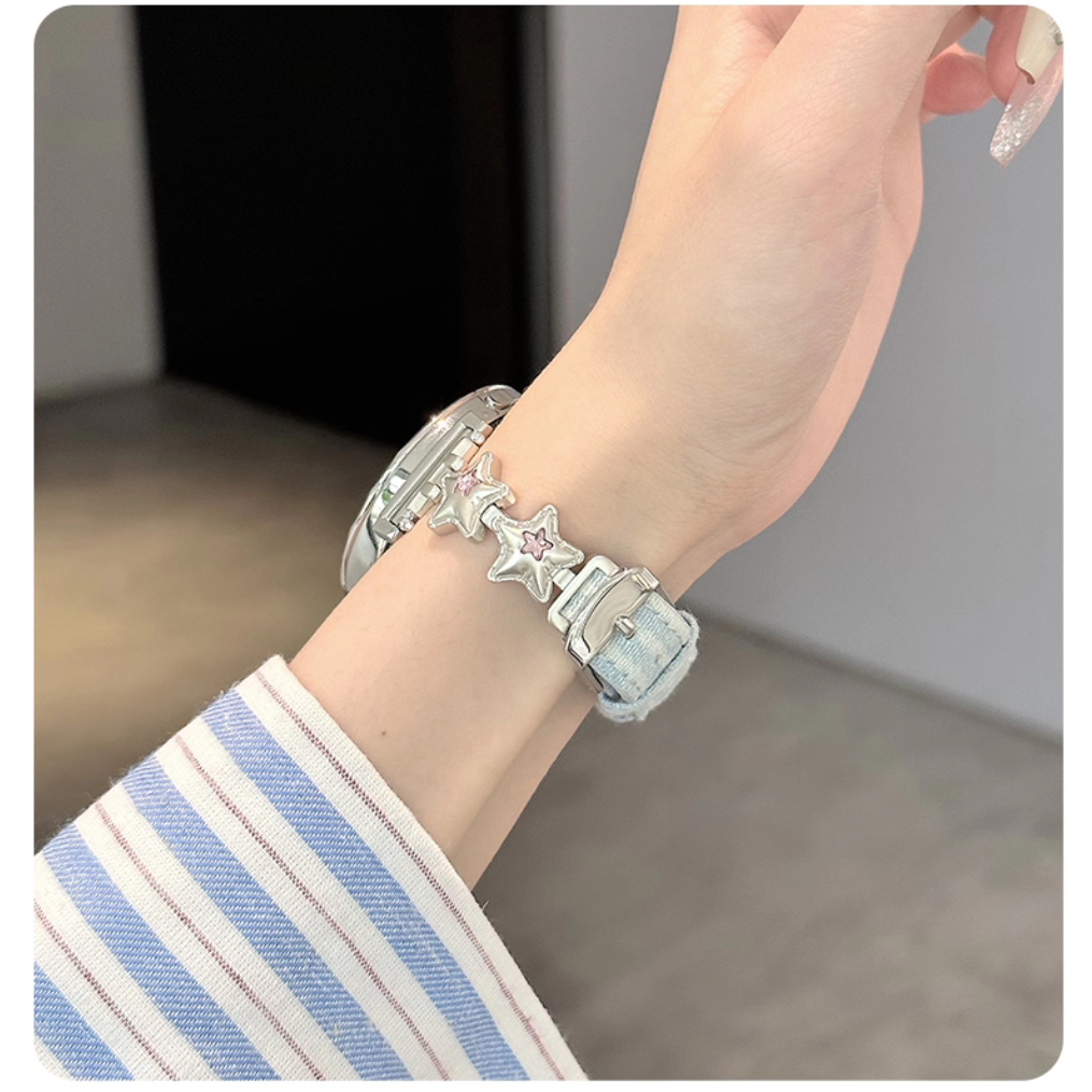 Star Denim Watch Strap For Huawei watch GT 5 สาย huawei รูปที่ 3