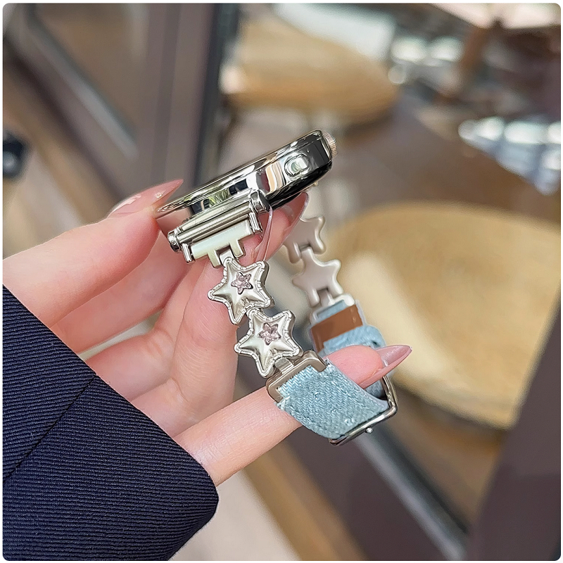 Star Denim Watch Strap For Huawei watch GT 5 สาย huawei รูปที่ 6