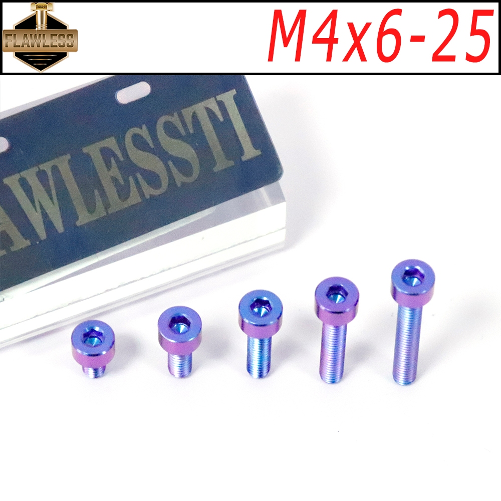 FLAWLESSTI M4x6-25 มม.G5 Titanium Bolt ABS Sensor Disc สําหรับ Vespa Sprint 150 Primavera 150 S 150