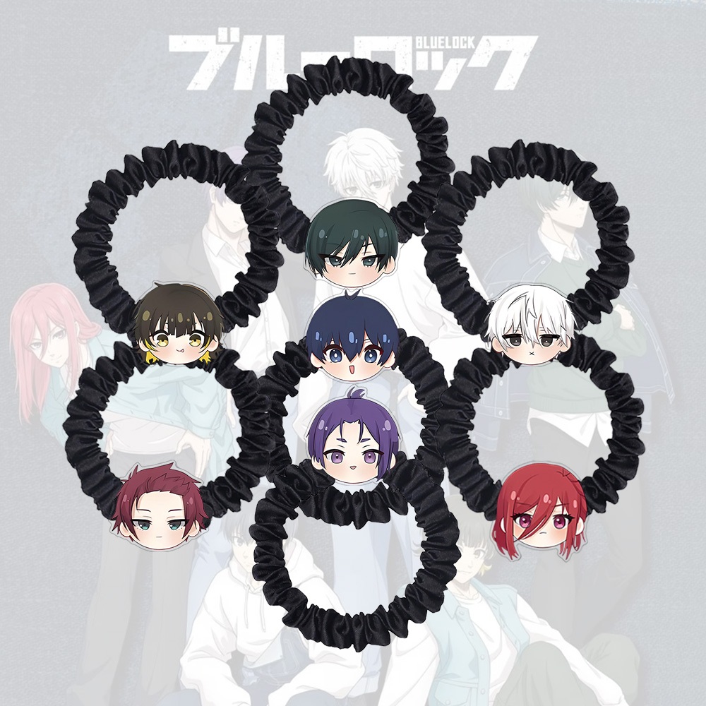 เชือกผมสีฟ้าน่ารักแบบการ์ตูน สำหรับสาวๆ ใช้งานได้อย่างยืดหยุ่น