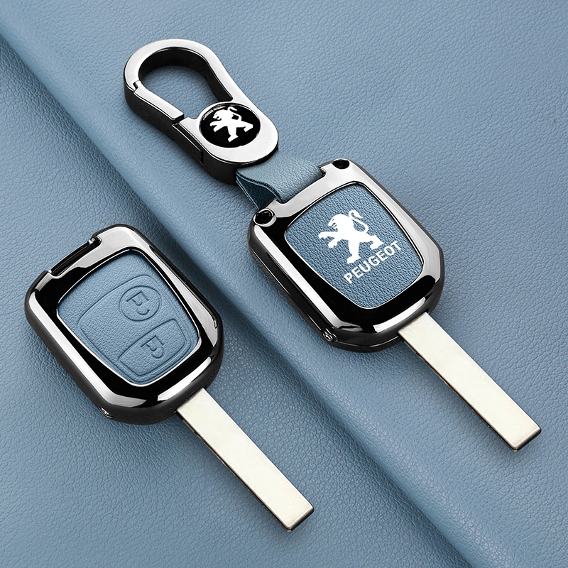 2 ปุ่ม เคสรีโมตกุญแจรถยนต์ อุปกรณ์เสริม สําหรับ Peugeot 106 107 206 207 306 307 406 407 Citroen C1 C4 ปลอกกุญแจรถยนต์