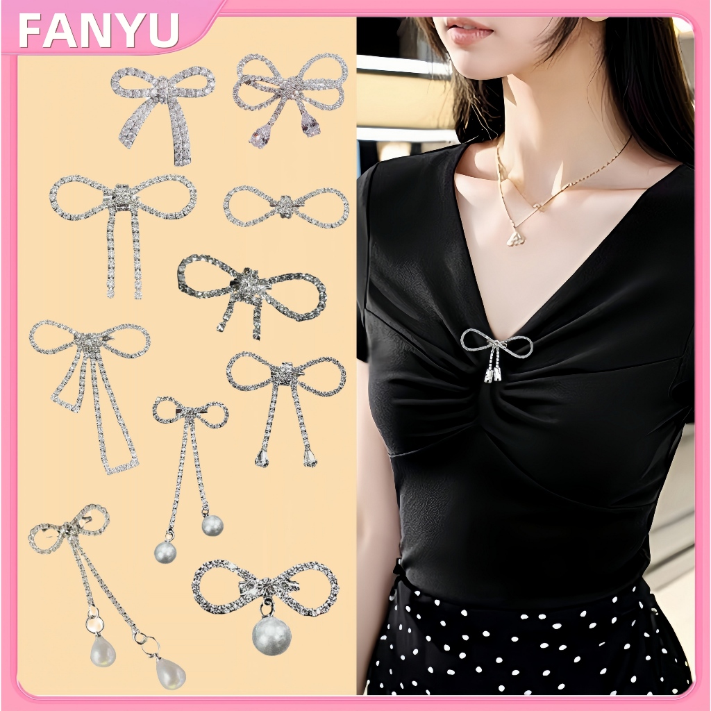 SGL แฟชั่นเงา Rhinestone Bow Buckle Pearl sel Pin Buckle DIY เสื้อผ้ารองเท้ากระเป๋า Applique อุปกรณ์จัดงานแต่งงานของขวัญ SGL