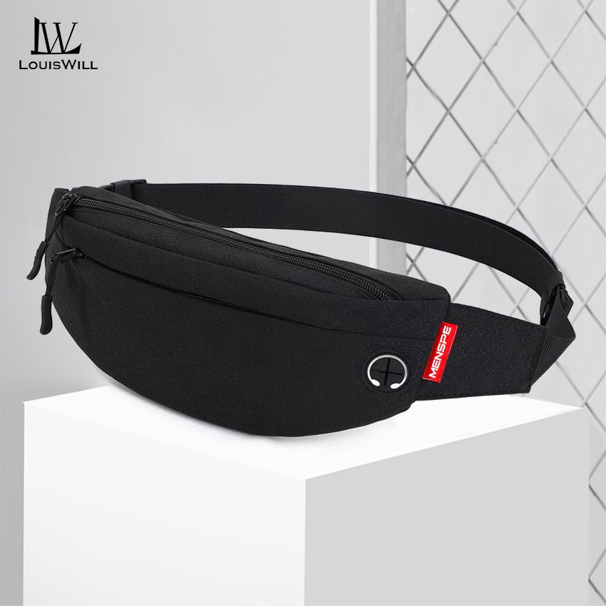 Louiswill กระเป๋าคาดเอวแฟชั่นสําหรับผู้ชาย