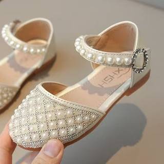 Girls Shoes Princess Sandals 2025 New Spring-Summer Little Girl's Fashionable Shiny RhinestoneDance Shoes