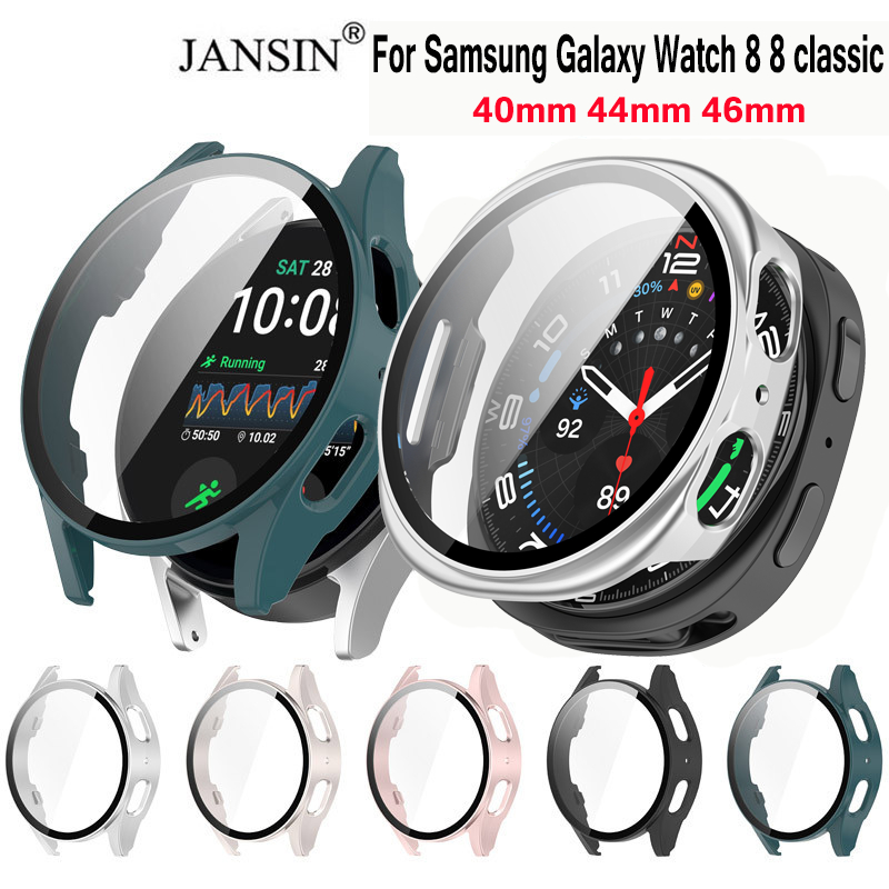เคส เคสนาฬิกา Samsung Galaxy Watch 8 classic 8 เคส + ฟิลม์กระจกในตัว case สําหรับ Samsung galaxy watch7 Smart Watch นาฬิกาอัฉริยะ เคสกระจกนิรภัย