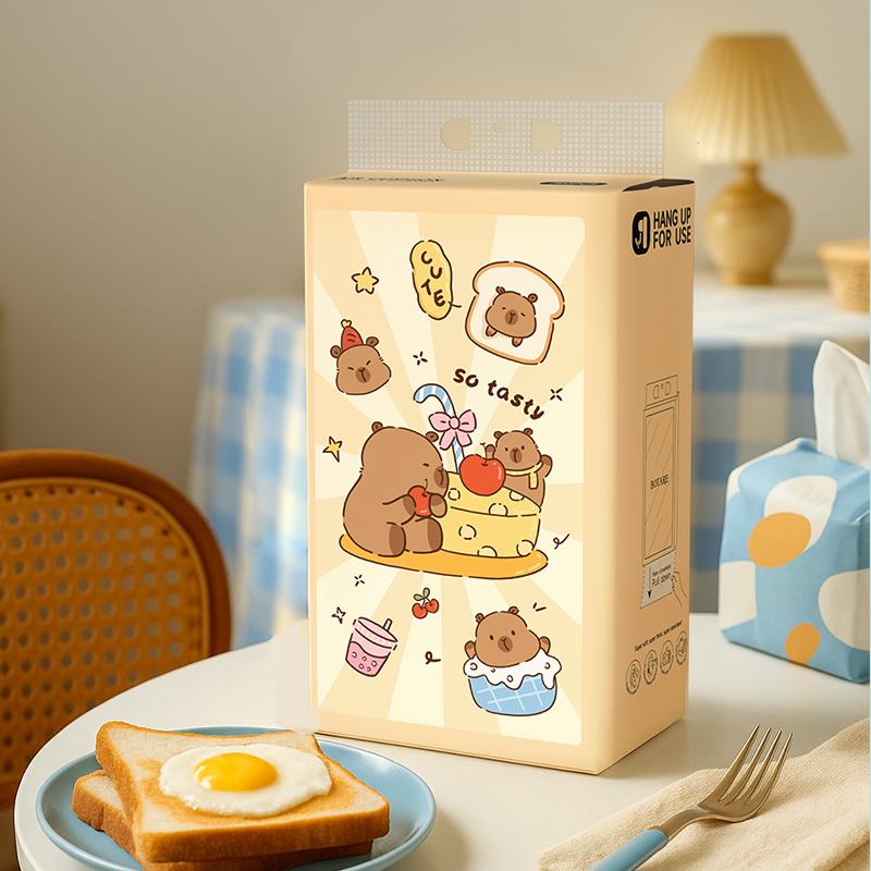【5แพ็ค】BOTARE CHEERFUL TISSUE กระดาษทิชชู่แขวนลายคาปิบาร่าสุดน่ารัก ห่อใหญ่ กระดาษทิชชู่ทั้งกล่อง - 6