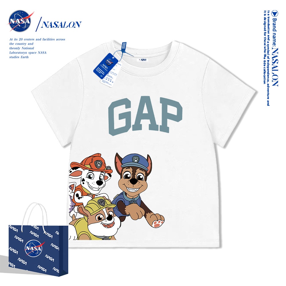NASA เสื้อยืดเด็ก cotton 100% ลายการ์ตูน Paw Patrol เสื้อเด็กแขนสั้น สไตล์เกาหลี ระบายอากาศดี ใส่สบาย