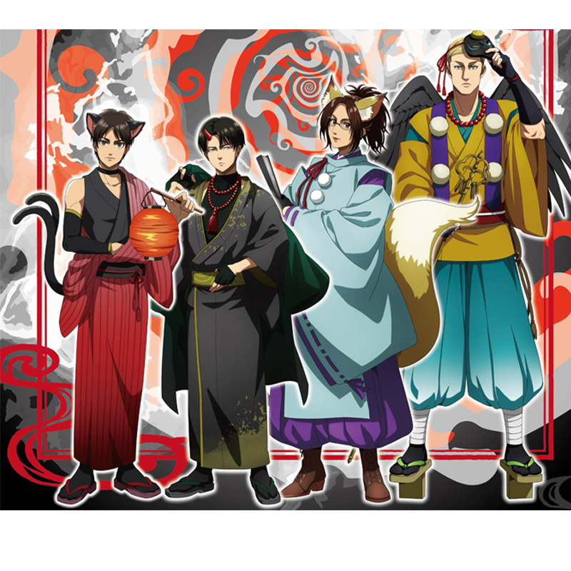 Attack on Titan Oni Night Parade ขาตั้งอะคริลิค Levi Eren Fan-made Anime Merch อะนิเมะสะสมของขวัญ