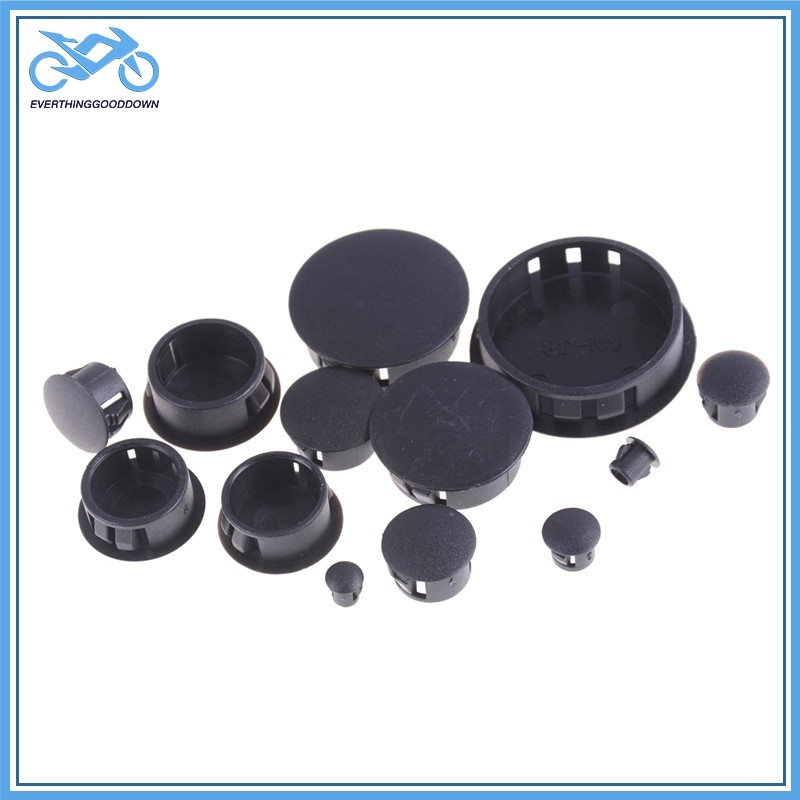EVER 4 ชิ้น/ล็อตพลาสติกสีดํารอบหลอดหลุมเสียบท่อปลายหมวก