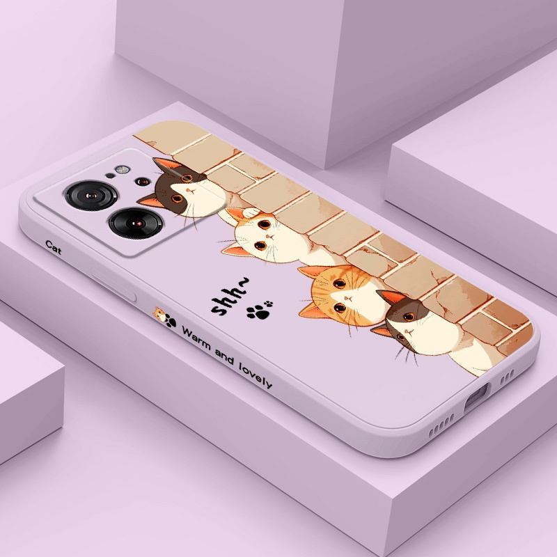 Peeping Catเคสโทรศัพท์สําหรับXiaomi Mi 15T 14T 13T 12T 11T 10T Proแฟชั่นMi 9T Pro 5Gสบายรู้สึก