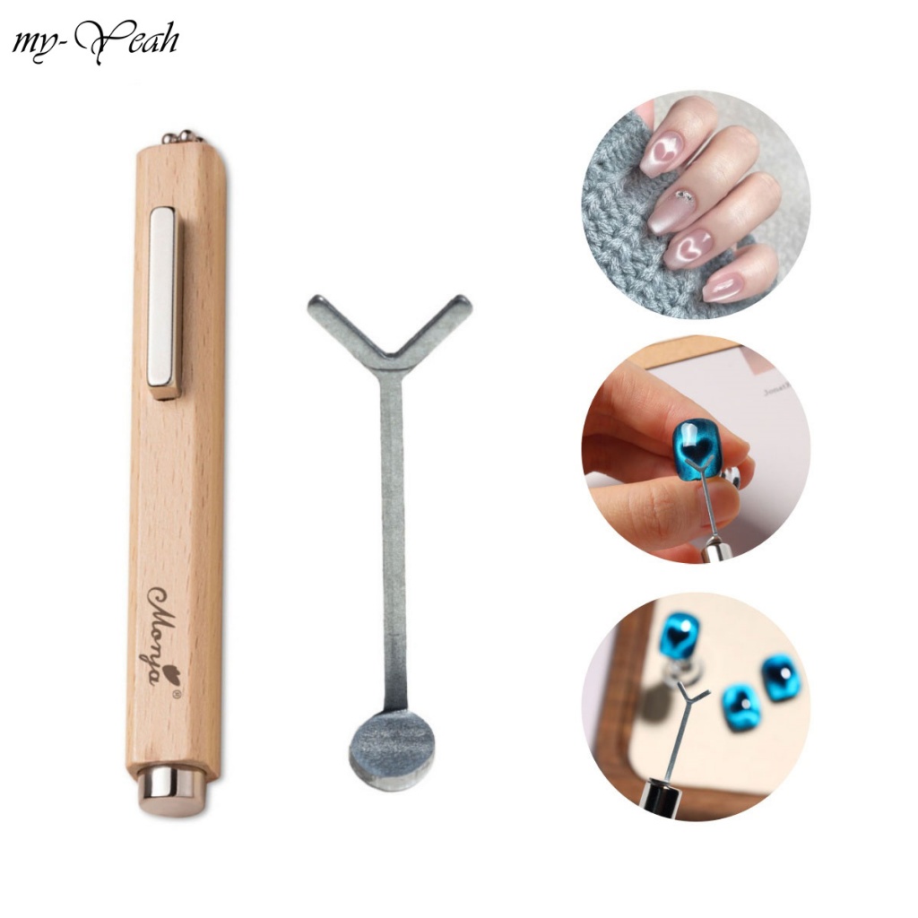 Myyeah Y Stick สําหรับ Heart Cat Eye UV เจลโปแลนด์เสริมเครื่องมือกับแม่เหล็ก ดูดกระต่าย รูปหัวใจผล