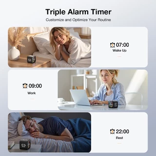 LLANO TK3 Pomodoro Timer Cube | 4-ใน-1: นับถอยหลัง, โพโดโร, สัญญาณเตือน, นาฬิกาจับเวลา | เวลาที่กําหนดเอง | จอแสดงผล นํา ขนาดใหญ่ | ตัวจับเวลาการศึกษาอัจฉริยะแบบชาร์จไฟได้และพกพาได้สําหรับเด็ก