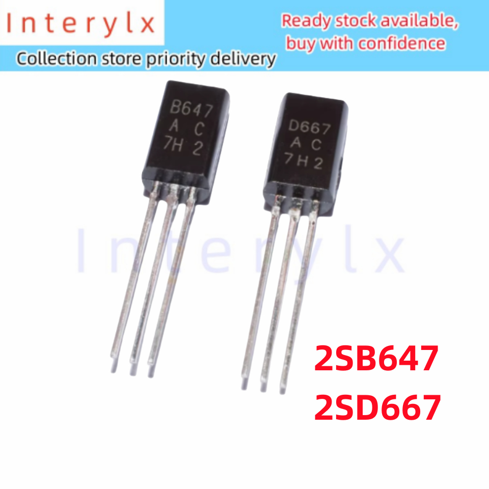 10 ชิ้น/ล็อต 2SB647 2SD667 B647 D667 เสียง Low Power Triod In-line TO-92L