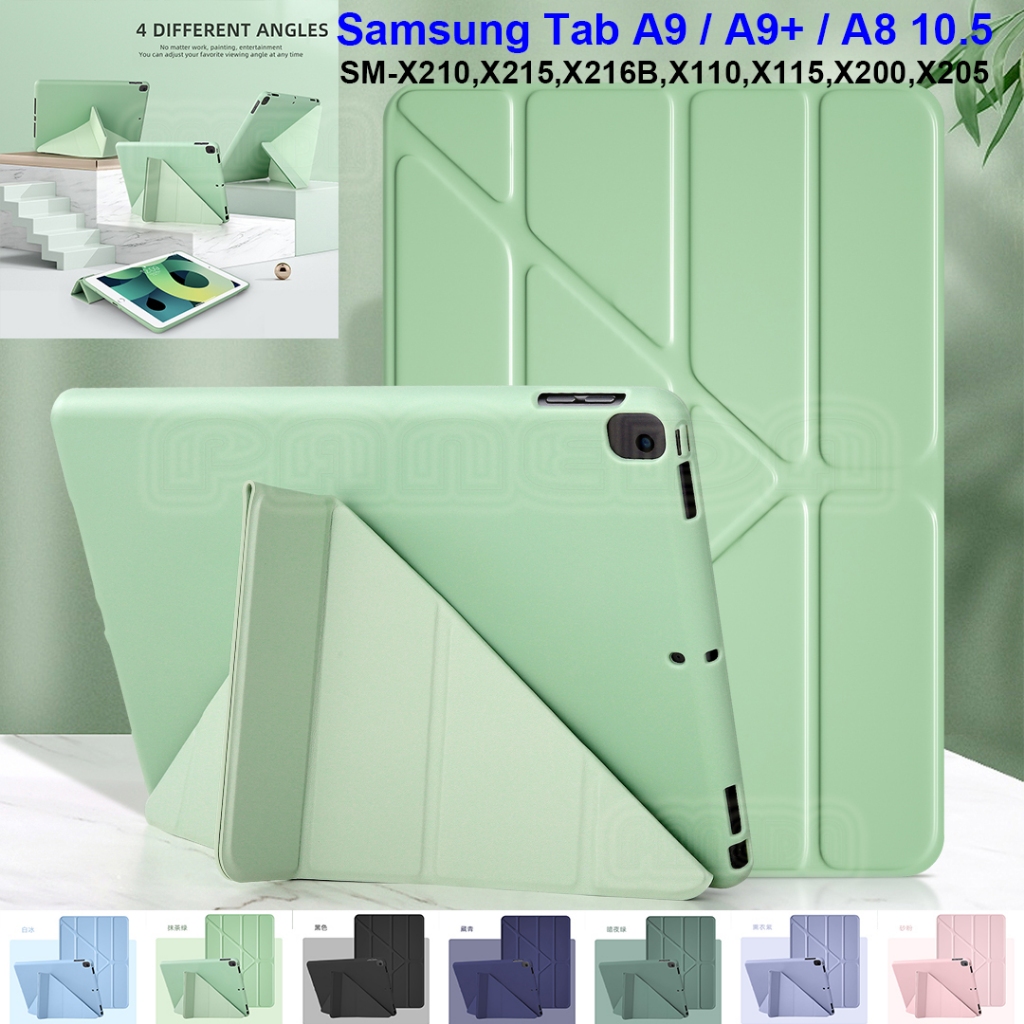 สําหรับ Samsung Galaxy Tab A11 A9 8.7" A9+ A9 Plus 11.0" A8 10.5 (2021) SM-X210 SM-X215 SM-X216B SM-X110 SM-X115 SM-X200 SM-X205 ฝาครอบแท็บเล็ต TPU นุ่มพับ
