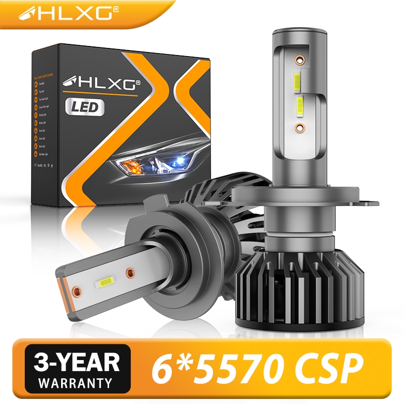 HLXG 2PCS H4 H7 LED ไฟหน้าหลอดไฟ 150W 5570 CSP 6000K LED รถโคมไฟ Canbus H1 9005 HB3 9006 HB4 H9 H11 9012 Turbo ไฟตัดหมอกอัตโนมัติ