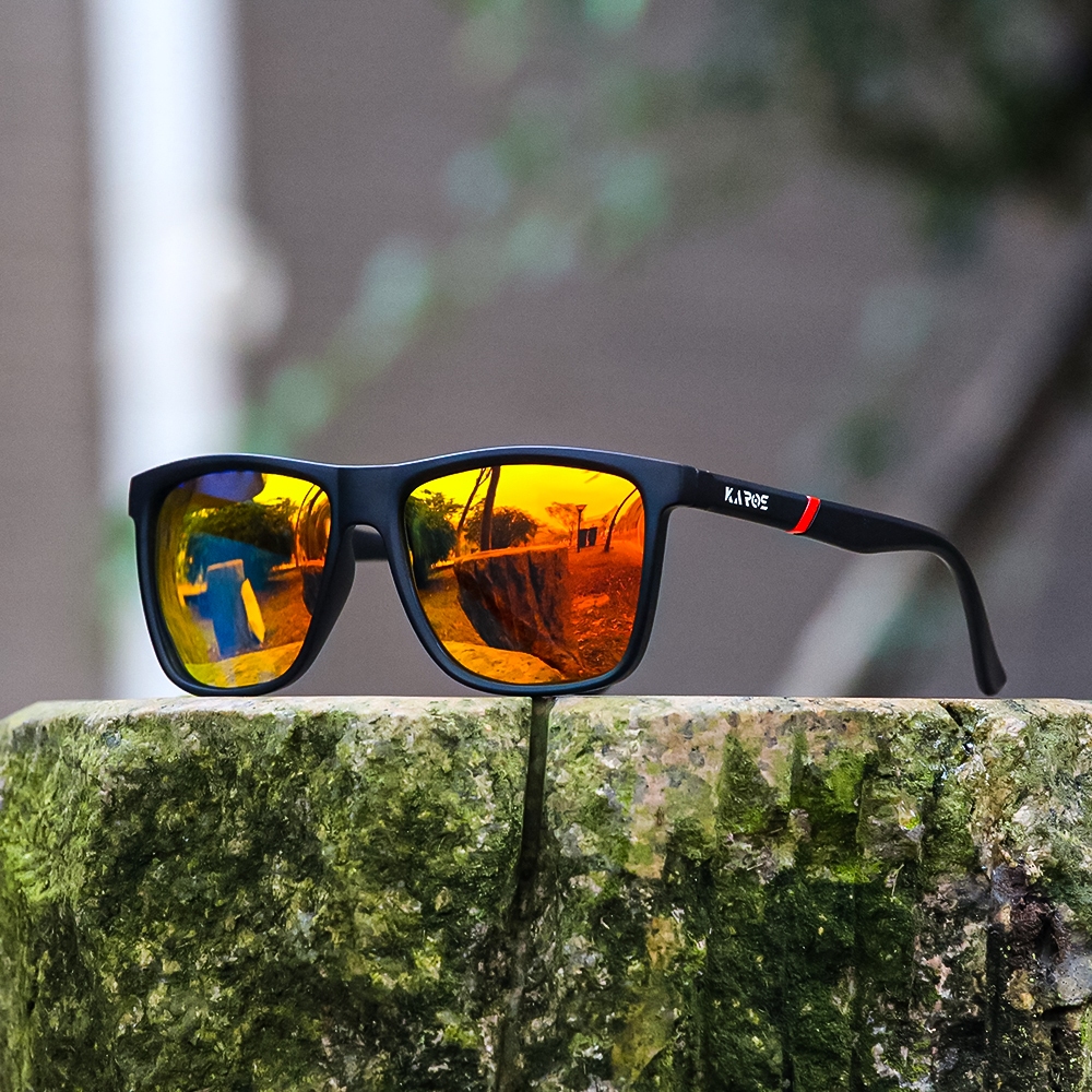 KAROS UV400 แว่นกันแดดโพลาไรซ์ Mens and Womens Car Driver Anti-Glare Goggles Outdoor travel ตกปลา bivouac แว่นสายตา