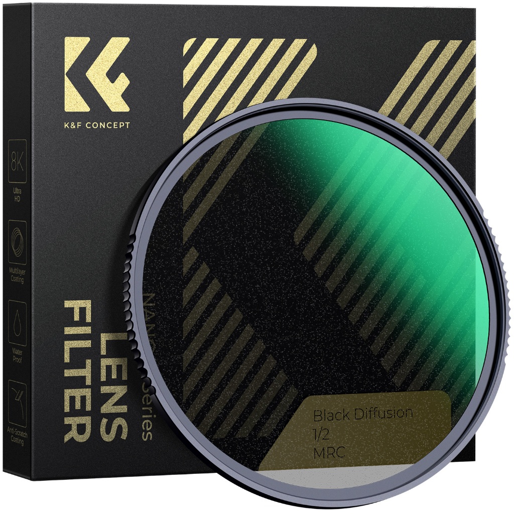 K&F Concept Nano-X 49882 มม.สีดํา Mist Diffusion Soft & Mist 1/2 1/1 เลนส์กรอง 28 เคลือบหลายชั้น Cin