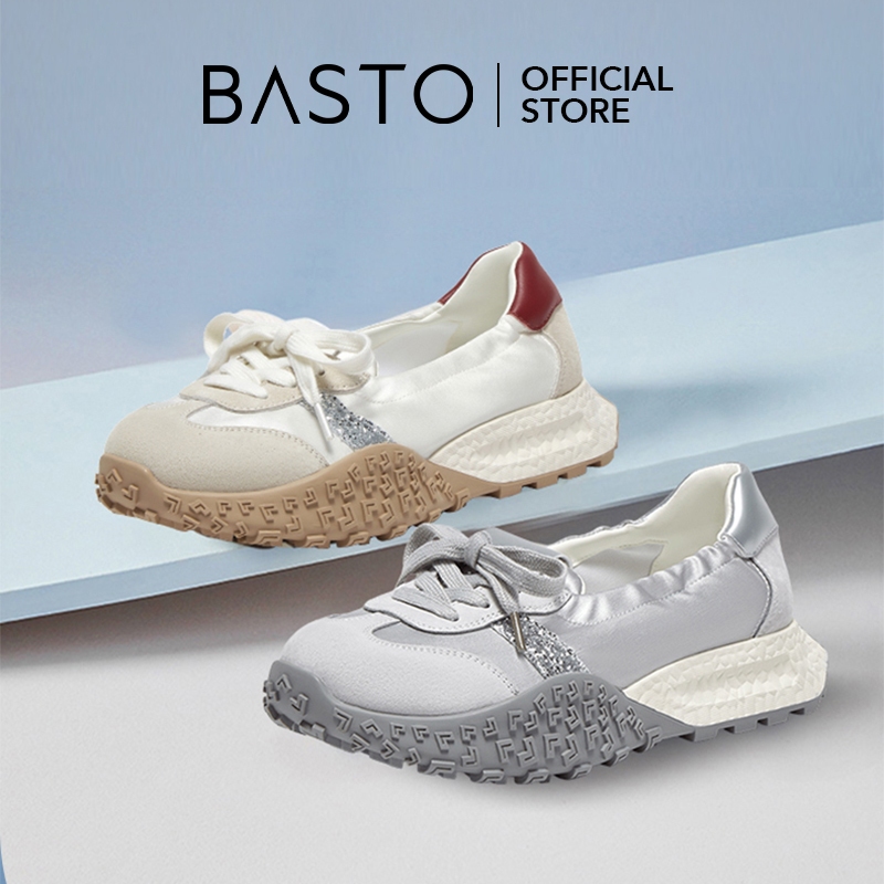BASTO Women's Ballet Sneakers รองเท้าบัลเล่ต์ รองเท้าผ้าใบ D3063 D3090 D3259